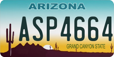 AZ license plate ASP4664