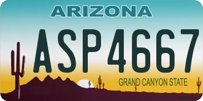 AZ license plate ASP4667