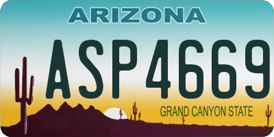 AZ license plate ASP4669