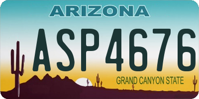 AZ license plate ASP4676