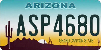 AZ license plate ASP4680