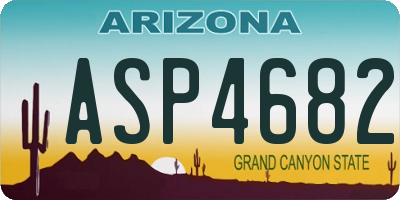 AZ license plate ASP4682