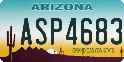 AZ license plate ASP4683