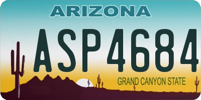 AZ license plate ASP4684