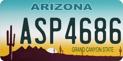 AZ license plate ASP4686