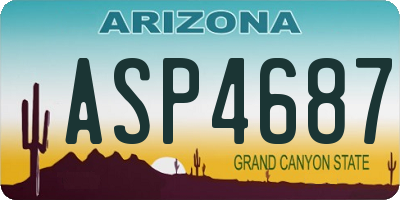 AZ license plate ASP4687