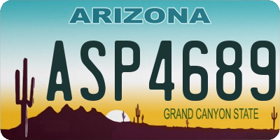 AZ license plate ASP4689