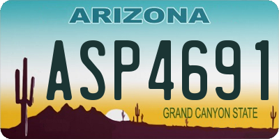 AZ license plate ASP4691