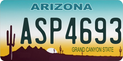 AZ license plate ASP4693