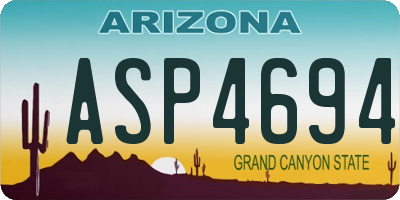 AZ license plate ASP4694
