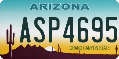 AZ license plate ASP4695
