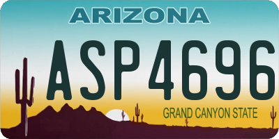 AZ license plate ASP4696