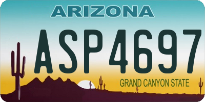 AZ license plate ASP4697