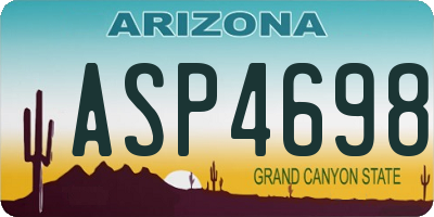 AZ license plate ASP4698