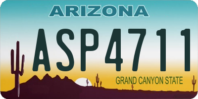 AZ license plate ASP4711