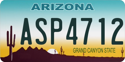 AZ license plate ASP4712