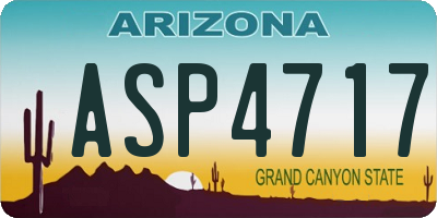 AZ license plate ASP4717