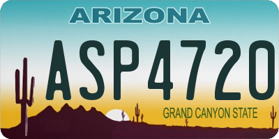 AZ license plate ASP4720