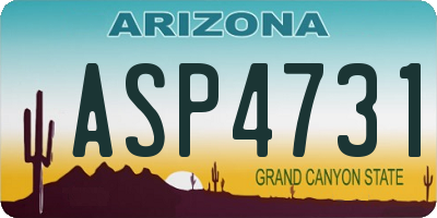 AZ license plate ASP4731