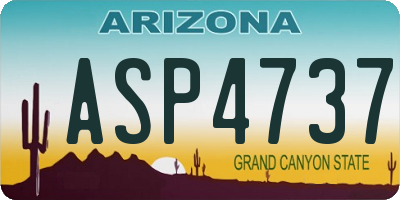 AZ license plate ASP4737
