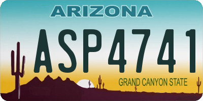 AZ license plate ASP4741