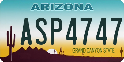 AZ license plate ASP4747
