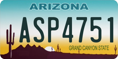 AZ license plate ASP4751