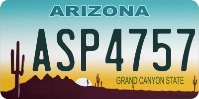 AZ license plate ASP4757