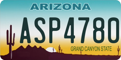 AZ license plate ASP4780