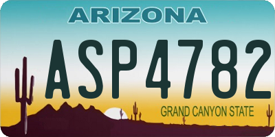 AZ license plate ASP4782