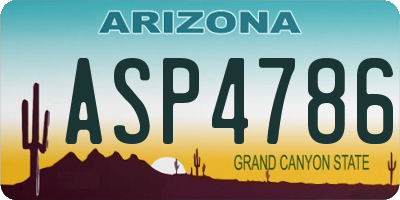 AZ license plate ASP4786