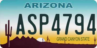 AZ license plate ASP4794