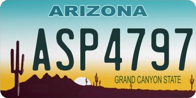 AZ license plate ASP4797