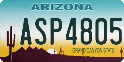 AZ license plate ASP4805