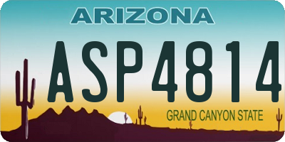 AZ license plate ASP4814