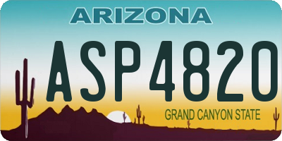AZ license plate ASP4820
