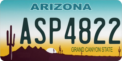 AZ license plate ASP4822