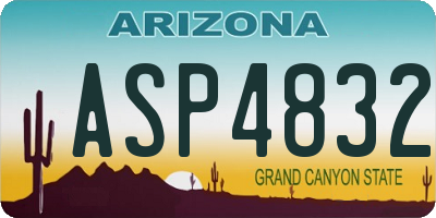 AZ license plate ASP4832