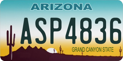 AZ license plate ASP4836