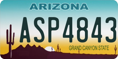 AZ license plate ASP4843