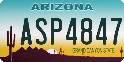 AZ license plate ASP4847
