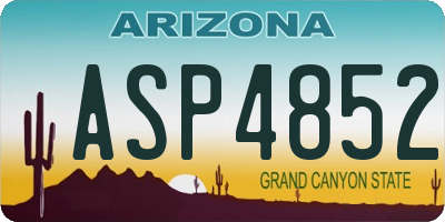 AZ license plate ASP4852