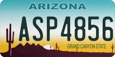 AZ license plate ASP4856