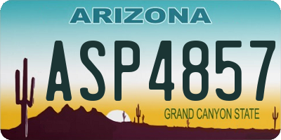AZ license plate ASP4857