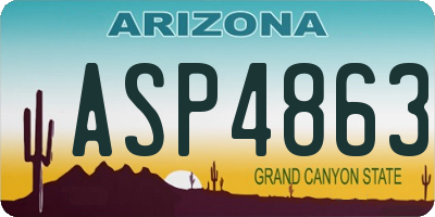 AZ license plate ASP4863