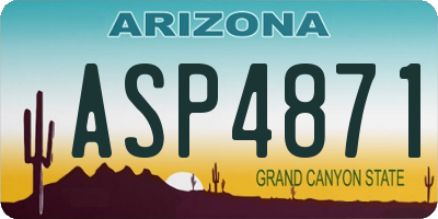 AZ license plate ASP4871