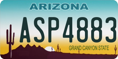 AZ license plate ASP4883