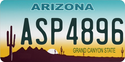 AZ license plate ASP4896