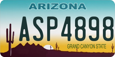 AZ license plate ASP4898