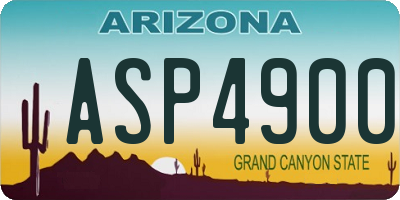 AZ license plate ASP4900